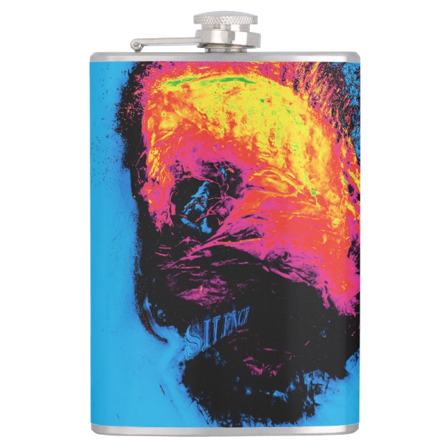 pepper and plastic silenced hip flask (Front)