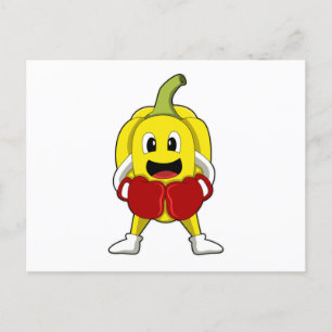 Pepper as Boxer with Boxing gloves Postcard