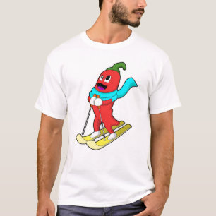 Pepper as Skier with Ski T-Shirt