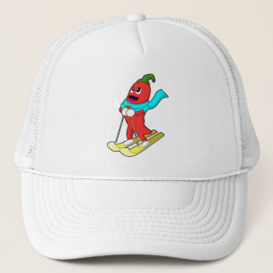 Pepper as Skier with Ski Trucker Hat