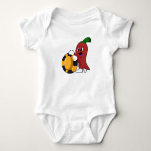 Pepper at Poker with Poker chips Baby Bodysuit