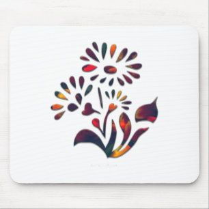 Pepper Flowers Two Sticker Mouse Pad