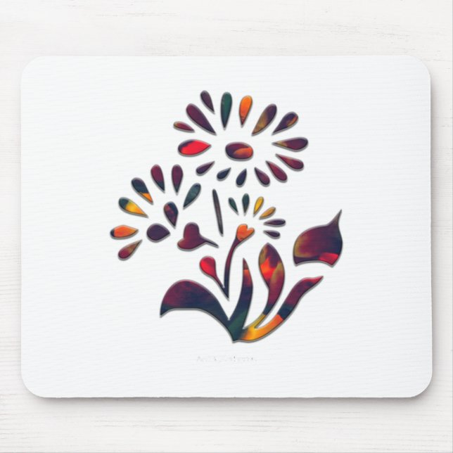 Pepper Flowers Two Sticker  Mouse Pad (Front)