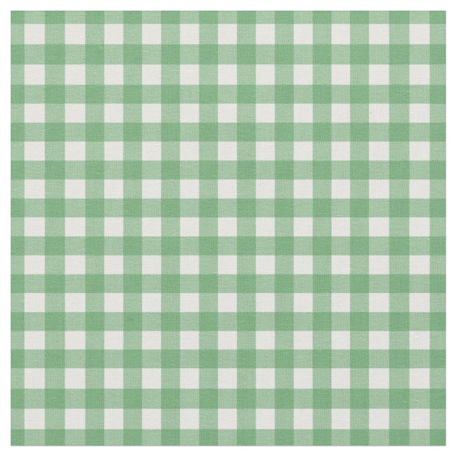 Pepper Green Checked Gingham for Home Canning Lids Fabric (Close Up)