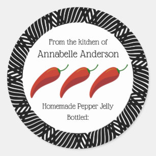 Pepper Jelly Modern Frame Label Personalise