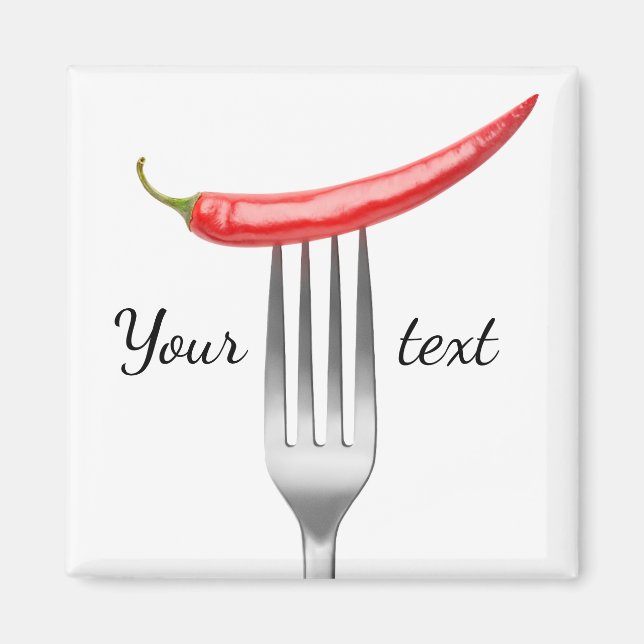 Pepper on a fork magnet (Front)