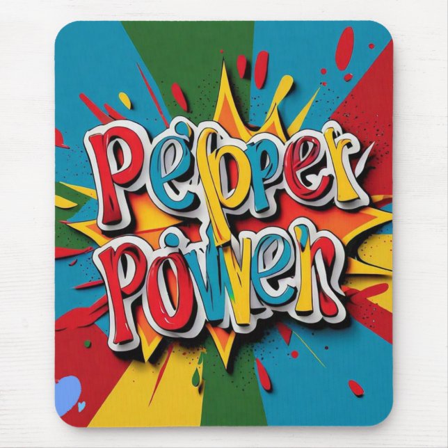 "Pepper Power Explosion" Mouse Pad (Front)