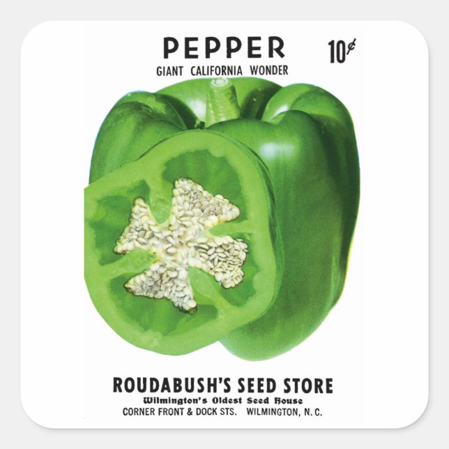 Pepper Seed Packet Label (Front)
