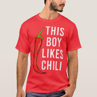 Pepper Spicy Food Funny Saying Boy Likes Chilli T-Shirt