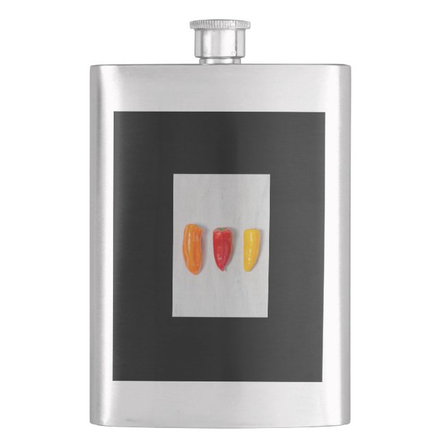 Pepper Still Life Hip Flask (Front)