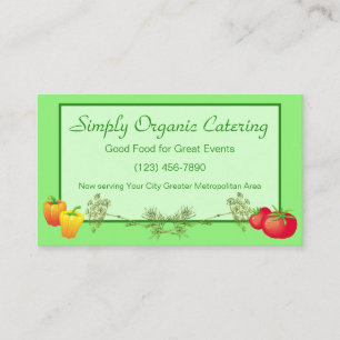 Pepper Tomato and Dill Chef Catering Gardner Business Card