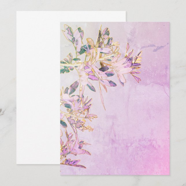 Pepper Tree Leaves Invite Announcement Card (Front/Back)