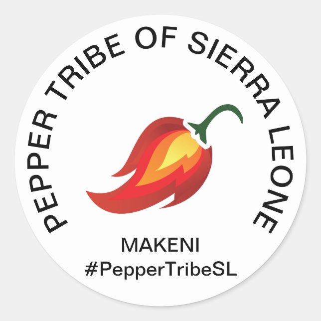 Pepper Tribe Sierra Leone Sticker (Front)