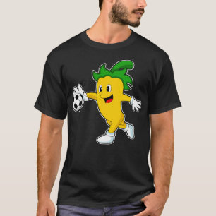 Pepper Vegan as player with Soccer T-Shirt