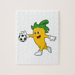 Pepper Vegan as Soccer player with Soccer.PNG Jigsaw Puzzle