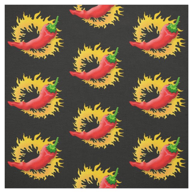 Pepper with Flame Fabric (Swatch)