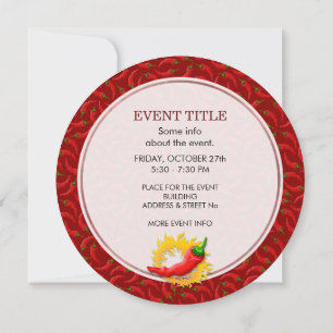 Pepper with flame invitation