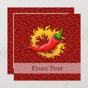 Pepper with flame invitation