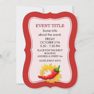 Pepper with flame invitation