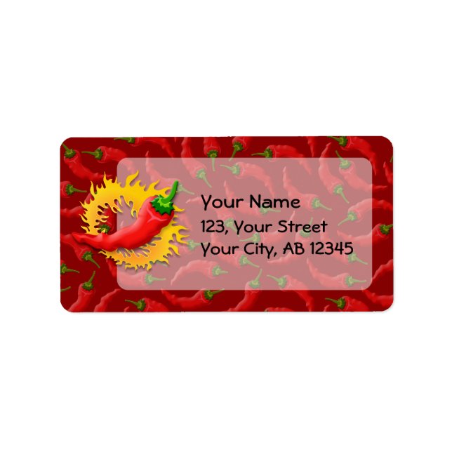 Pepper with flame label (Front)