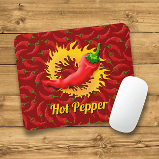 Pepper with Flame Mouse Pad