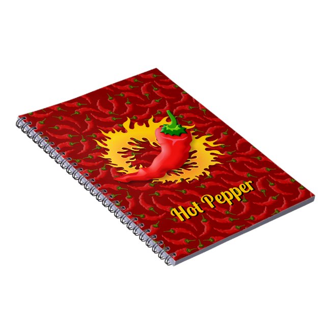 Pepper with Flame Notebook (Right Side)