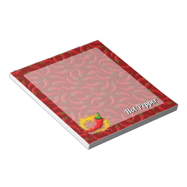 Pepper with Flame Notepad (Angled)