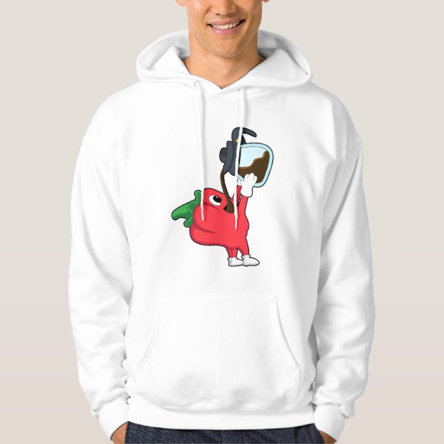 Pepper with Pot of Coffee Hoodie (Front)