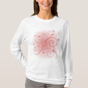 Peppermint and Snowflake Swirly Works T-Shirt