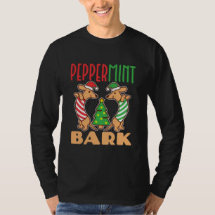 Peppermint Bark Christmas Dachshund Dog T-Shirt