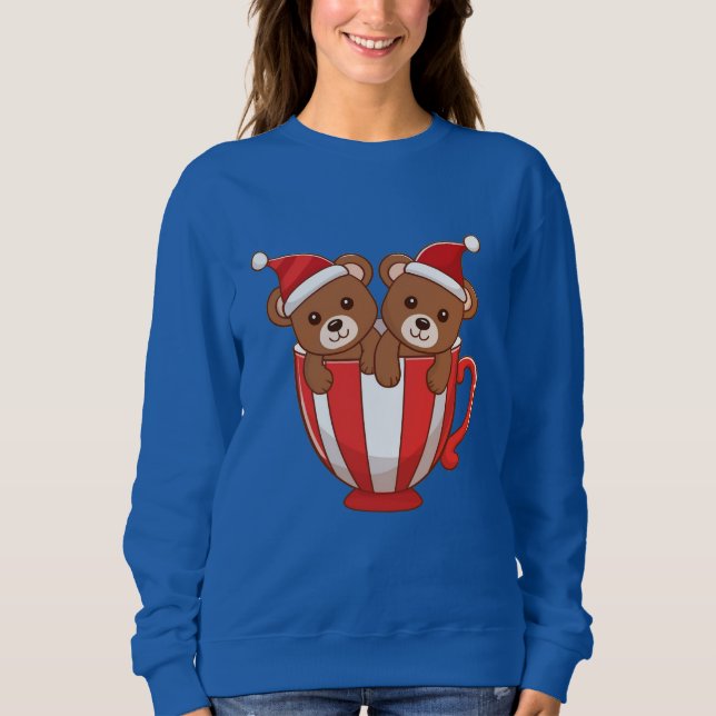 Peppermint Bear Duo Sweatshirt (Front)
