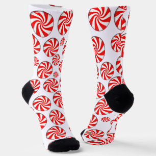 Peppermint Candies Christmas Socks