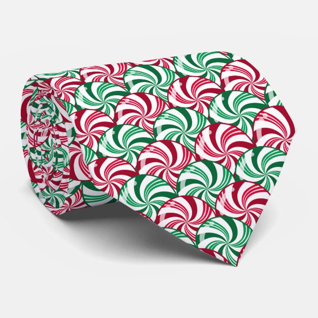 Peppermint Candies Christmas Tie (Rolled)