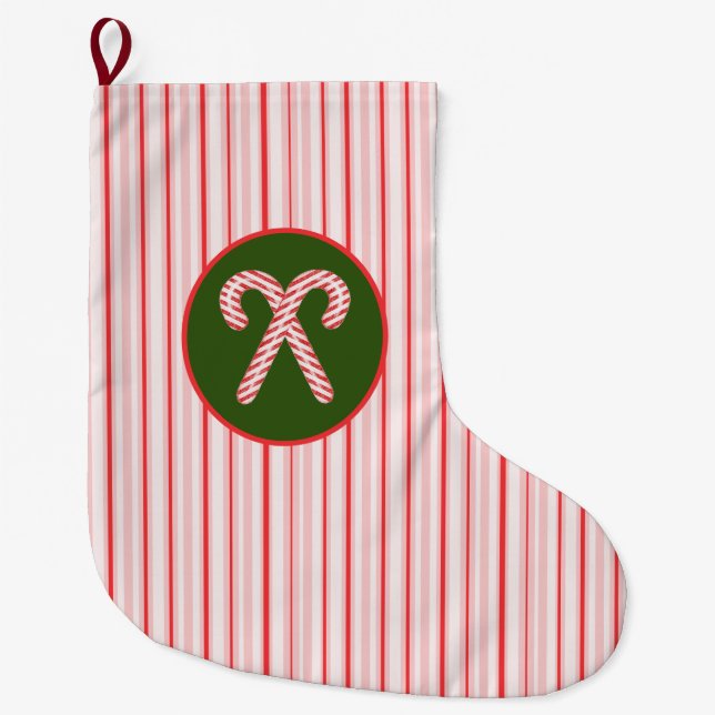 Peppermint/candy cane Christmas Stocking (Front)