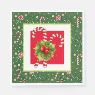 Peppermint Candy Canes Napkin