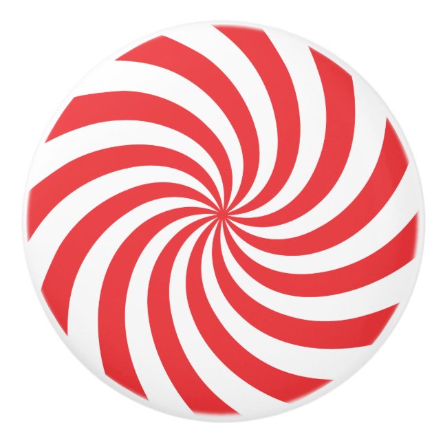Peppermint Candy Ceramic Knob (Front)
