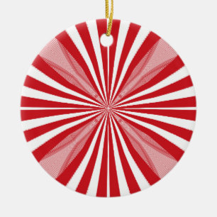 Peppermint Candy Ceramic Tree Decoration