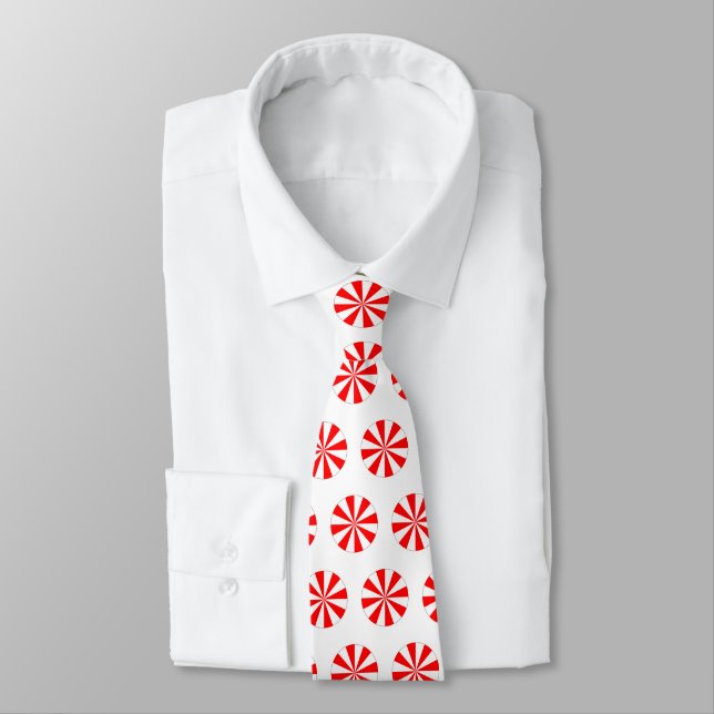 Peppermint Candy Circle Tie (Tied)
