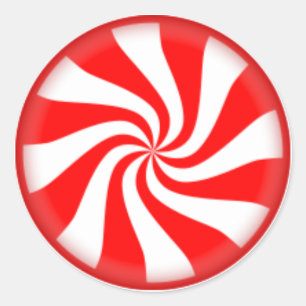 Peppermint Candy Classic Round Sticker