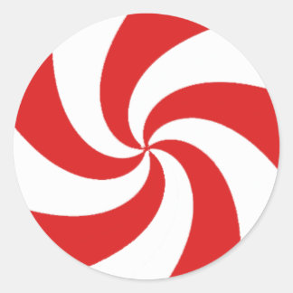 Peppermint Candy Classic Round Sticker