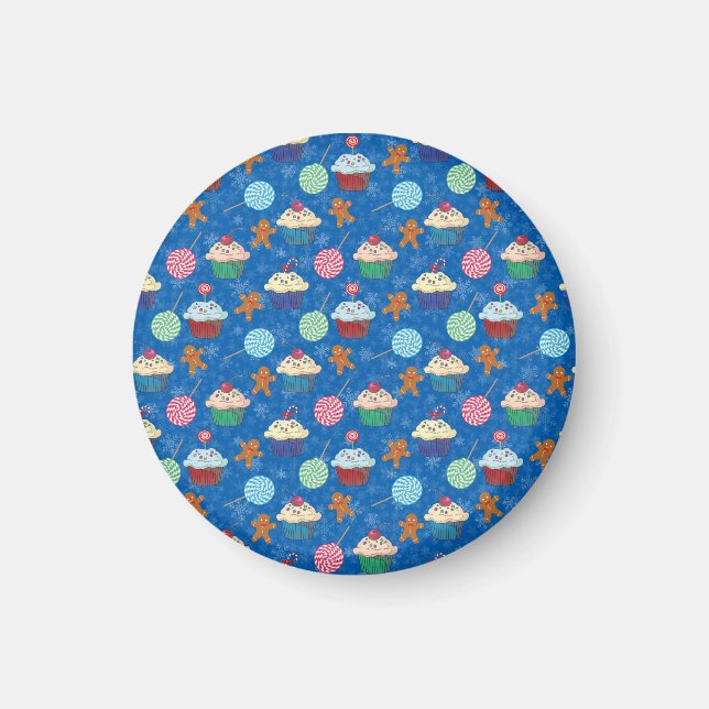Peppermint Candy ,Gingerbread Man and cup cake Magnet (Front)