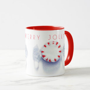 PEPPERMINT CANDY "HAPPY MERRY JOLLY" Combo Mug
