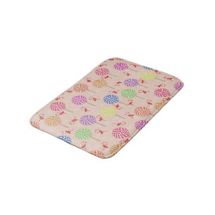 Peppermint Candy Mints Christmas,candy canes Bath Mat