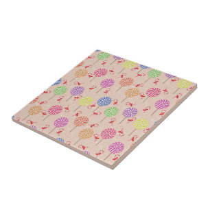 Peppermint Candy Mints Christmas,candy canes Ceramic Tile