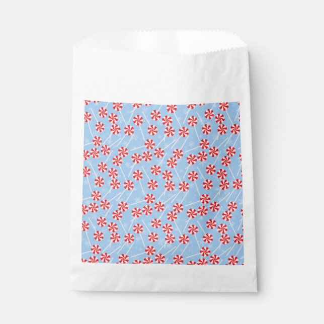 Peppermint Candy Mints Christmas Favour Bag (Front)