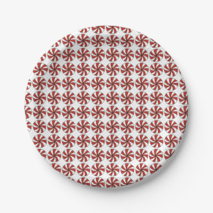 Peppermint Candy Mints Christmas Holiday Sweets Paper Plate