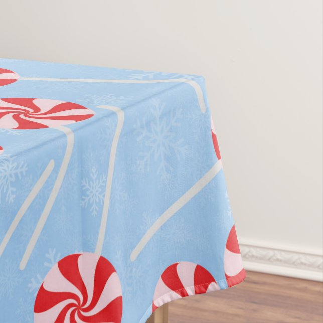 Peppermint Candy Mints Christmas Tablecloth (In Situ)