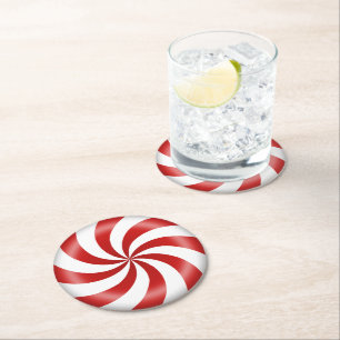 Peppermint Candy Paper Coaster
