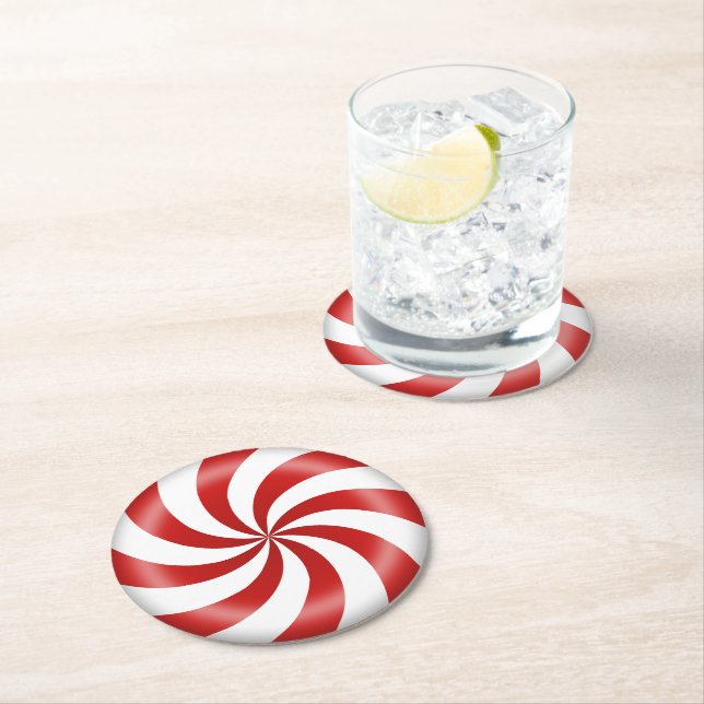 Peppermint Candy Paper Coaster (Insitu)