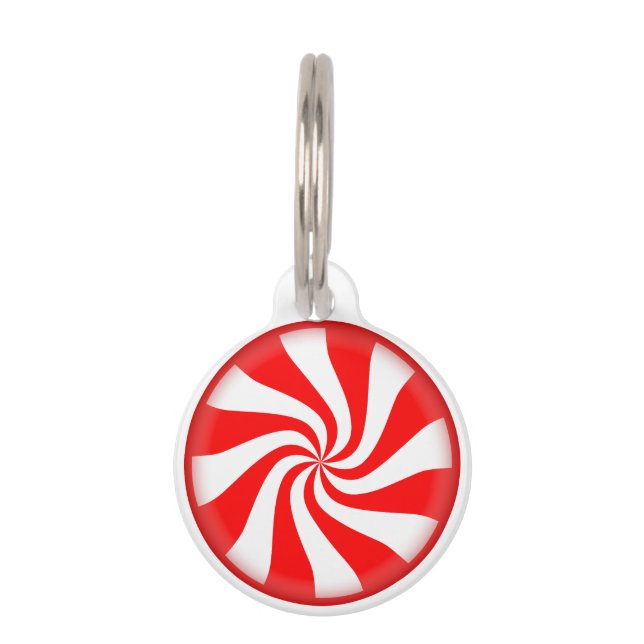 Peppermint Candy Pet Tag (Front)